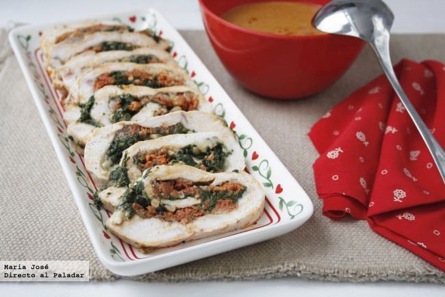 Pechugas de pollo rellenas de sobrasada